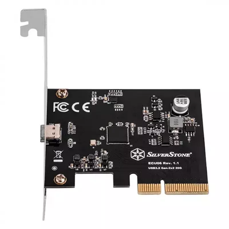 Silverstone ECU06 Interner USB 3.2 Gen 2 Adapter PCIe Low-Profile
