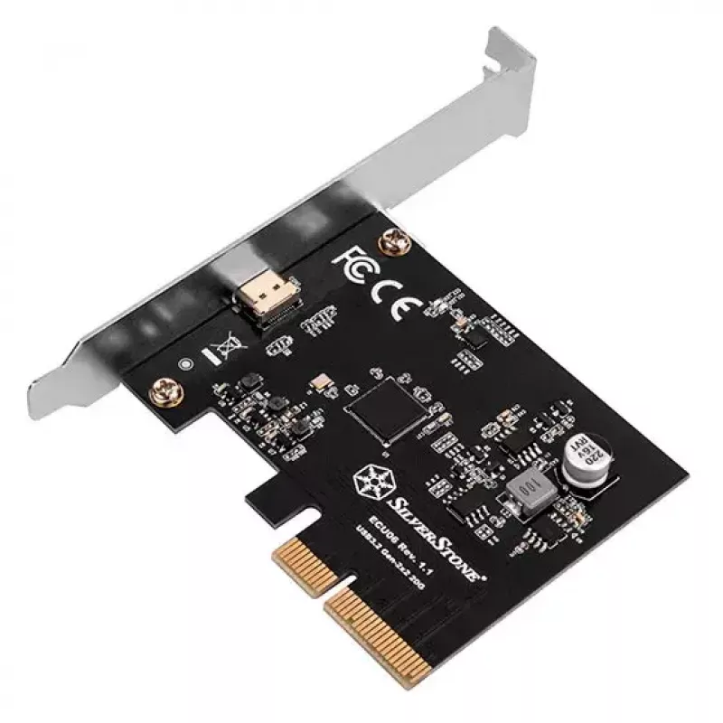 Silverstone ECU06 Interner USB 3.2 Gen 2 Adapter PCIe Low-Profile