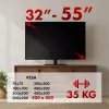 TV-Ständer MACLEAN MC-132 für 32–55 Zoll Fernseher, unterstützt bis zu 35 kg, 20° Drehung, VESA 75x75–400x400
