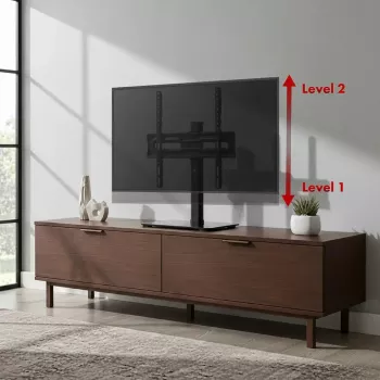 TV-Ständer MACLEAN MC-132 für 32–55 Zoll Fernseher, unterstützt bis zu 35 kg, 20° Drehung, VESA 75x75–400x400