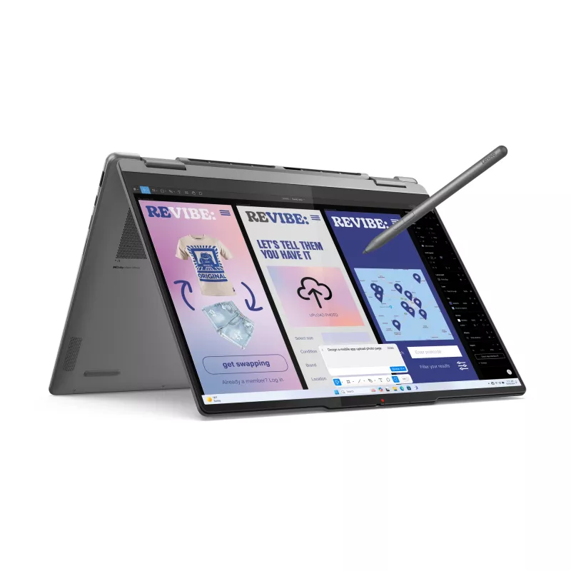 Laptop Lenovo YOGA 7 2-in-1 14 Zoll Ultra 5 226V, 16GB LPDDR5x, 1TB NVMe, OLED WUXGA, Windows 11 Home, Luna Grey