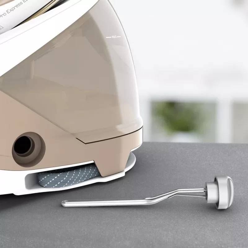 Tefal Pro Express Eco GV9E22E0 Dampfbügelstation 2200 W 1,8 L Durilium AirGlide Autoclean-Bügelsohle Beige, Weiß