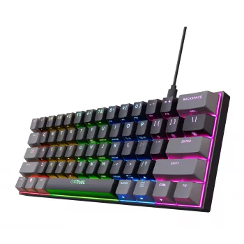 Trust GXT 867 Acira Tastatur Gaming USB QWERTY US-Englisch Schwarz