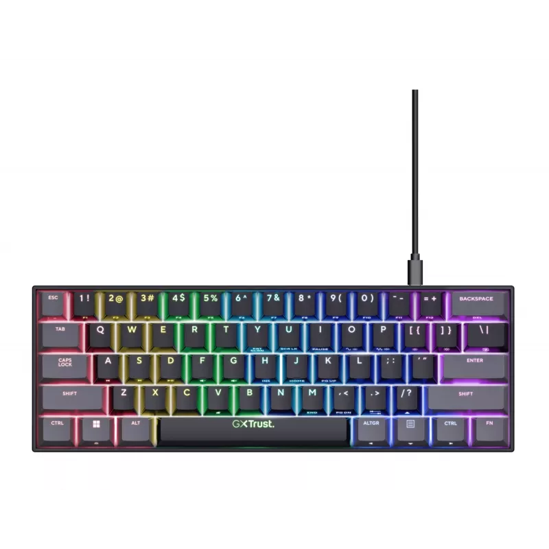 Trust GXT 867 Acira Tastatur Gaming USB QWERTY US-Englisch Schwarz