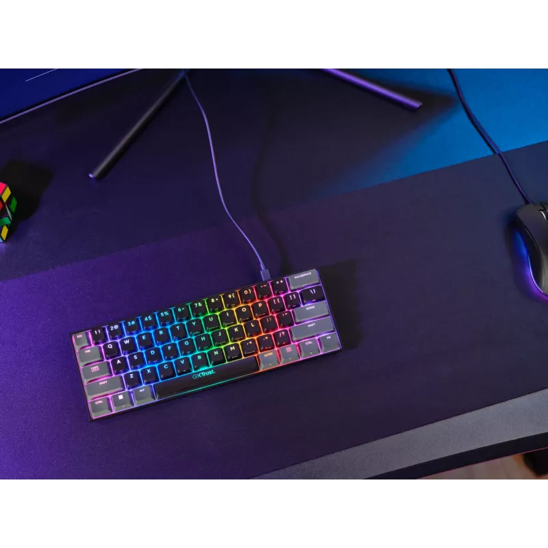 Trust GXT 867 Acira Tastatur Gaming USB QWERTY US-Englisch Schwarz