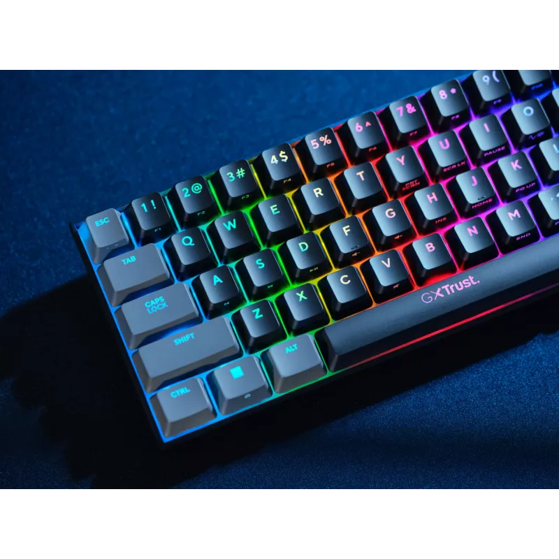 Trust GXT 867 Acira Tastatur Gaming USB QWERTY US-Englisch Schwarz