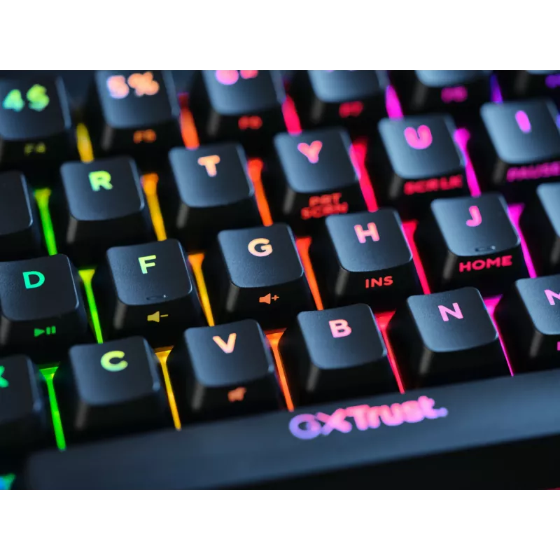 Trust GXT 867 Acira Tastatur Gaming USB QWERTY US-Englisch Schwarz