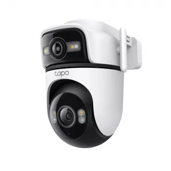 TP-Link Tapo Outdoor Dual Lens Pan/Tilt Sicherheitskamera, IP-Sicherheitskamera, Außenbereich, Kabelgebunden & Kabellos, Decken-/Wand-/Mastmontage, Weiß, Sphärisch
