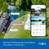 TP-Link Tapo Outdoor Dual Lens Pan/Tilt Sicherheitskamera, IP-Sicherheitskamera, Außenbereich, Kabelgebunden & Kabellos, Decken-/Wand-/Mastmontage, Weiß, Sphärisch