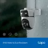 TP-Link Tapo Outdoor Dual Lens Pan/Tilt Sicherheitskamera, IP-Sicherheitskamera, Außenbereich, Kabelgebunden & Kabellos, Decken-/Wand-/Mastmontage, Weiß, Sphärisch