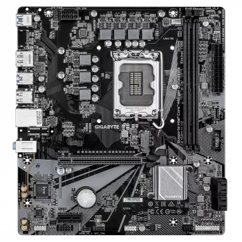 GIGABYTE B760M H V2 Mainboard – Unterstützt Intel Core CPUs der 14. Generation, 5+1+1 Phasen Digital-VRM, bis zu 8000 MHz DDR5 (O.C.), 1x PCIe 4.0 M.2, 1GbE LAN, USB 3.2 Gen1