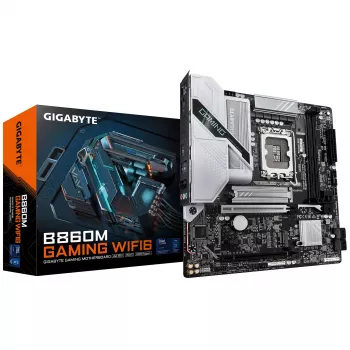 Motherboard GIGABYTE B860M GAMING WIFI6 — Micro ATX, LGA 1851, DDR5 bis zu 9066MHz, 2 DIMM, PCIe 5.0, 2,5GbE, Wi‑Fi 6E
