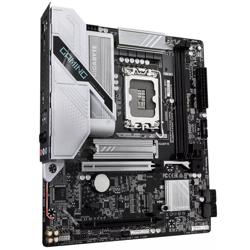 Motherboard GIGABYTE B860M GAMING WIFI6 — Micro ATX, LGA 1851, DDR5 bis zu 9066MHz, 2 DIMM, PCIe 5.0, 2,5GbE, Wi‑Fi 6E