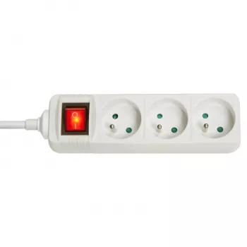 Lindy 73124 Power-Verlängerung 3 AC-Ausgänge Innenbereich Weiß