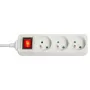 Lindy 73124 Power-Verlängerung 3 AC-Ausgänge Innenbereich Weiß