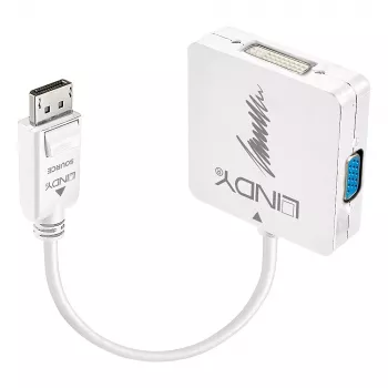 Lindy DisplayPort 1.2 zu HDMI 1.4, DVI und VGA aktiver Konverter