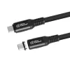 USB4 Gen 3x2 USB-C-auf-USB-C-Kabel MicroConnect MC-LS-USB4CC0.15, 0,15 m, schwarz