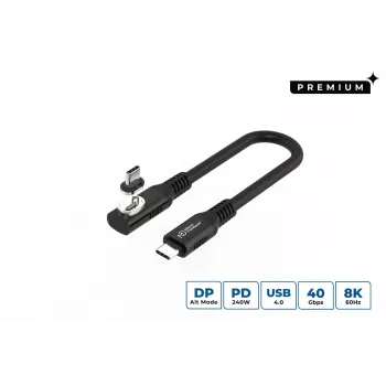 USB4 Gen 3x2 USB-C-zu-USB-C-Kabel MicroConnect MC-LS-USB4CC0.15-A – 0,15 m, schwarz
