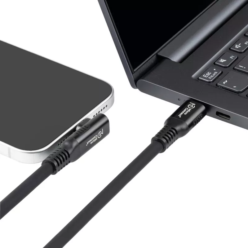 USB4 Gen 3x2 USB-C-zu-USB-C-Kabel MicroConnect MC-LS-USB4CC0.15-A – 0,15 m, schwarz