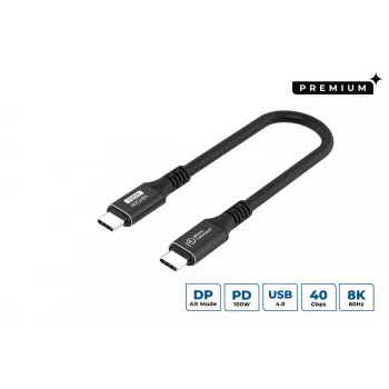 Microconnect USB4CC015 USB-Kabel USB4 Gen 3x2 0,15 m USB-C Schwarz