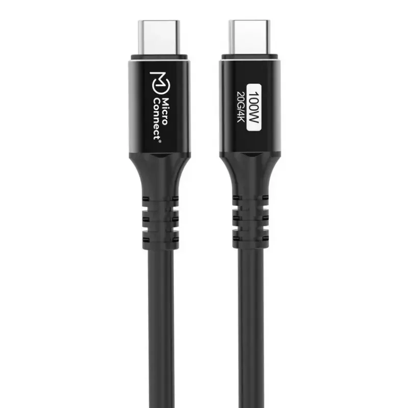 USB-C-auf-USB-C-Kabel MicroConnect USB3.2CC015 – USB 3.2 Gen 2x2, 0,15 m, schwarz