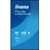 Digital-Signage-Flachbildschirm IIYAMA LH8664UHS-B3AG — 85,6 Zoll (2,17 m) 3840x2160 4K IPS, 450 cd/m², Wi‑Fi, Android, 24/7, Schwarz