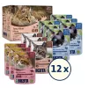 Nassfutter für Katzen BOZITA 9116321 12×85 g — getreidefreie Beutel für ausgewachsene Katzen mit Rind, Hirsch, Hühnerleber (feucht, 82 % Feuchtigkeit)