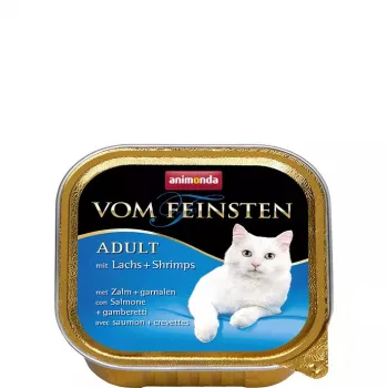 Nassfutter für Katzen animonda Vom Feinsten Mature Lachs 100 g — ausgewachsene Katzen, Schale, gluten- und sojafrei
