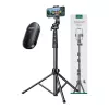 Selfie-Stick UGREEN LP680 Bluetooth mit Fernbedienung, Ausziehbar bis 1,7 m, Maximale Höhe 180 cm, Universelle Kompatibilität, Schwarz