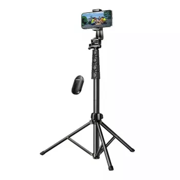 Selfie-Stick UGREEN LP680 Bluetooth mit Fernbedienung, Ausziehbar bis 1,7 m, Maximale Höhe 180 cm, Universelle Kompatibilität, Schwarz