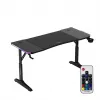 Höhenverstellbarer Gaming-Schreibtisch huzaro Hero 3.6 RGB Schwarz — 1400×600 mm, Höhe 560–790 mm, RGB-Beleuchtung, H-Beine