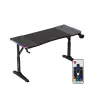 Höhenverstellbarer Gaming-Schreibtisch huzaro Hero 3.6 RGB Schwarz — 1400×600 mm, Höhe 560–790 mm, RGB-Beleuchtung, H-Beine