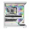 PC-Gehäuse MODECOM VOLCANO STELLAR PLUS ARGB MIDI 8F WEISS — Mid-Tower, ATX, gehärtetes Glas, ARGB-Beleuchtung, 8 Lüfter, GPU bis zu 42 cm