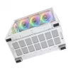 PC-Gehäuse MODECOM VOLCANO STELLAR PLUS ARGB MIDI 8F WEISS — Mid-Tower, ATX, gehärtetes Glas, ARGB-Beleuchtung, 8 Lüfter, GPU bis zu 42 cm