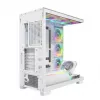 PC-Gehäuse MODECOM VOLCANO STELLAR PLUS ARGB MIDI 8F WEISS — Mid-Tower, ATX, gehärtetes Glas, ARGB-Beleuchtung, 8 Lüfter, GPU bis zu 42 cm