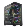 PC-Midi-Tower-Gehäuse MODECOM VOLCANO STELLAR PLUS ARGB MIDI, 5 Frontlüfter, gehärtetes Glas, USB-C