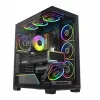 PC-Midi-Tower-Gehäuse MODECOM VOLCANO STELLAR PLUS ARGB MIDI, 5 Frontlüfter, gehärtetes Glas, USB-C