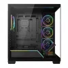 PC-Midi-Tower-Gehäuse MODECOM VOLCANO STELLAR PLUS ARGB MIDI, 5 Frontlüfter, gehärtetes Glas, USB-C