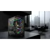 PC-Midi-Tower-Gehäuse MODECOM VOLCANO STELLAR PLUS ARGB MIDI, 5 Frontlüfter, gehärtetes Glas, USB-C