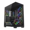 PC-Midi-Tower-Gehäuse MODECOM VOLCANO STELLAR PLUS ARGB MIDI, 5 Frontlüfter, gehärtetes Glas, USB-C