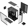 PC-Midi-Tower-Gehäuse MODECOM VOLCANO STELLAR PLUS ARGB MIDI, 5 Frontlüfter, gehärtetes Glas, USB-C