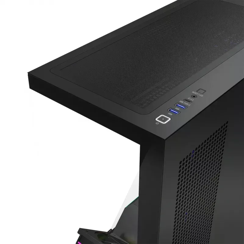 PC-Midi-Tower-Gehäuse MODECOM VOLCANO STELLAR PLUS ARGB MIDI, 5 Frontlüfter, gehärtetes Glas, USB-C