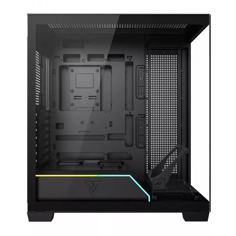 PC-Gehäuse MODECOM VOLCANO STELLAR PLUS MIDI SCHWARZ — Mid-Tower ATX, gehärtetes Glas, USB-C, unterstützt Grafikkarten bis 420 mm
