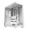 PC-Gehäuse MODECOM VOLCANO STELLAR PLUS MIDI WEISS — Midi Tower, microATX, Temperglas, USB-C, unterstützt GPU 420 mm