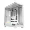 PC-Gehäuse MODECOM VOLCANO STELLAR PLUS MIDI WEISS — Midi Tower, microATX, Temperglas, USB-C, unterstützt GPU 420 mm