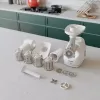 Fleischwolf SMAPP Modell 490.81 WEISS – 2200 W, 1 Geschwindigkeit, 2,7 kg/min, 3 Lochscheiben, weiß, Zerkleinerungsaufsatz