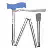 Faltbarer Gehstock ActionMed LI101AM — silber, ergonomischer Griff, Handschlaufe, rutschfest, Pitch-Kontrolle