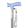 Faltbarer Gehstock ActionMed LI101AM — silber, ergonomischer Griff, Handschlaufe, rutschfest, Pitch-Kontrolle
