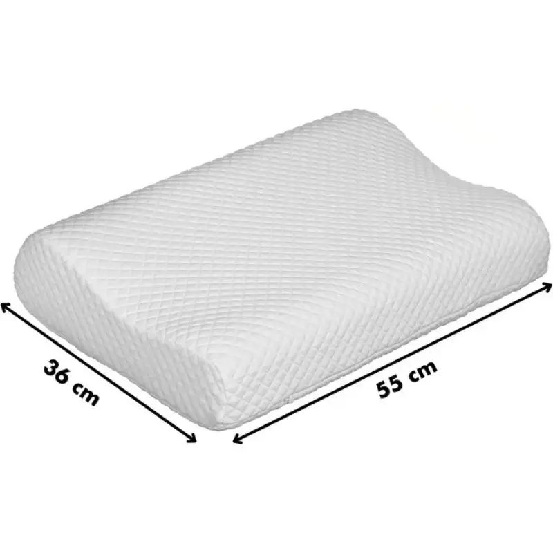 Orthopädisches Nackenkissen ActionMed CERVICAL MED PILLOW PO100AM — Schaumstofffüllung, 550×360×120 mm, waschbarer Bezug, weiß