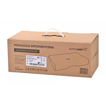 Orthopädisches Kissen ActionMed PO200AM — anatomisches Schaumstoffkissen für Kopf und Nacken, 590×350 mm, max. Höhe 11 cm, waschbarer Bezug